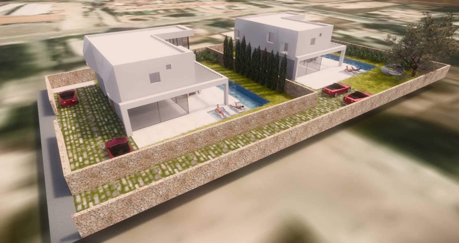 Grundstück San José/Cala de Bou mit Lizenzen zum Bau von 2 Häusern